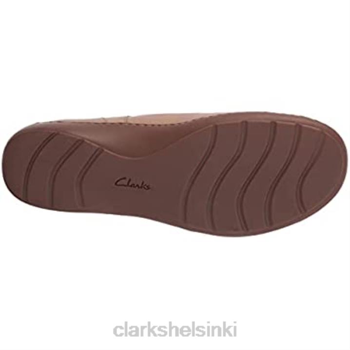 hiekka nahka synteettinen yhdistelmä naisten cora abby mary jane flat clarks Clarks naiset 2DHN2276 hiekkanahkainen synteettinen yhdistelmä