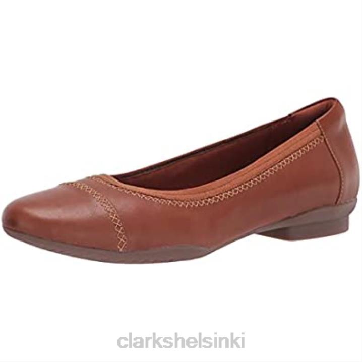 karamelli nahka clarks naisten sara bay baletti tasainen Clarks naiset 2DHN1659