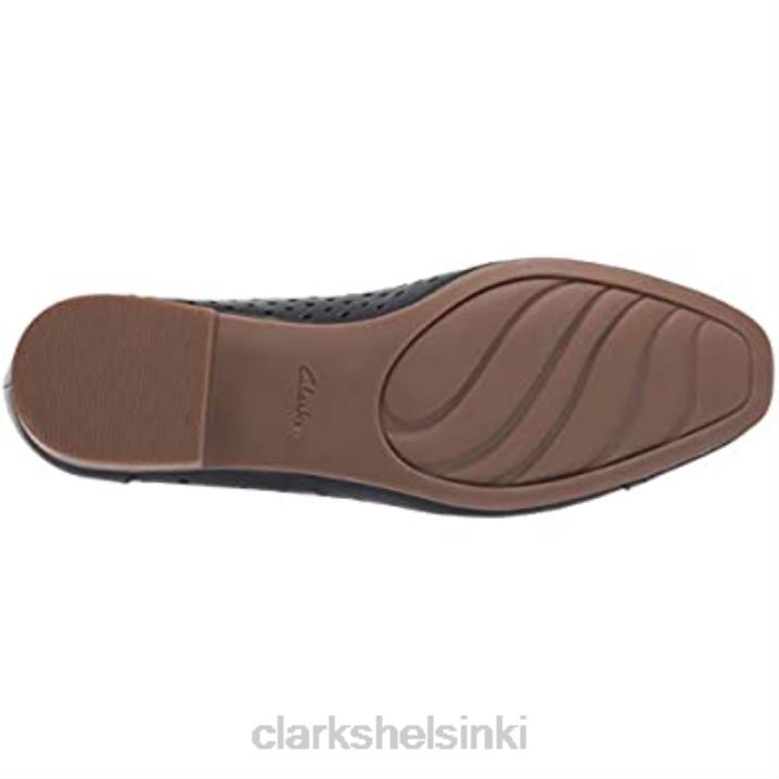 laivastonsininen nahka clarks naisten Juliet Cedar baletti tasainen Clarks naiset 2DHN1648
