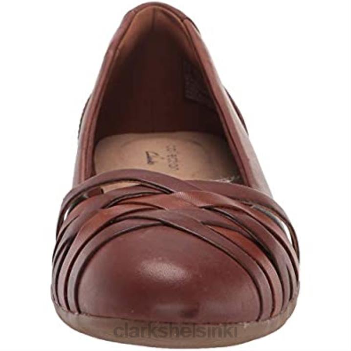 mahoga ny leather combi naisten sara apila baletti flat clarks Clarks naiset 2DHN1884