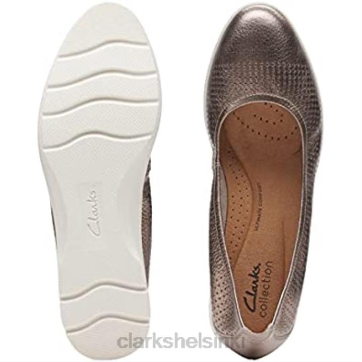 metallinen nahka clarks naisten jenette easy baletti tasainen Clarks naiset 2DHN2395