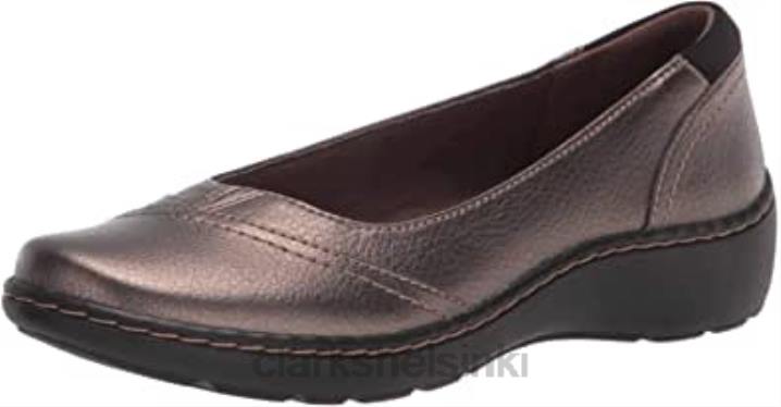 metallinen synteettinen clarks naisten cora eliza baletti litteä Clarks naiset 2DHN560 metallinen synteettinen