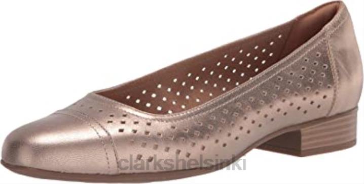 naisten Julia Cedar baletti flat clarks metallinen nahka Clarks naiset 2DHN2951 metallinen nahka