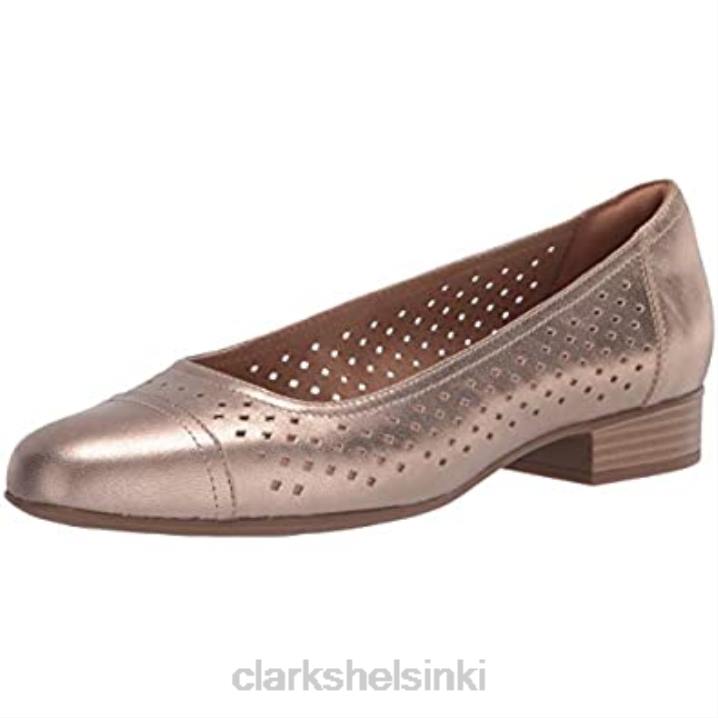 naisten Julia Cedar baletti flat clarks metallinen nahka Clarks naiset 2DHN2951 metallinen nahka