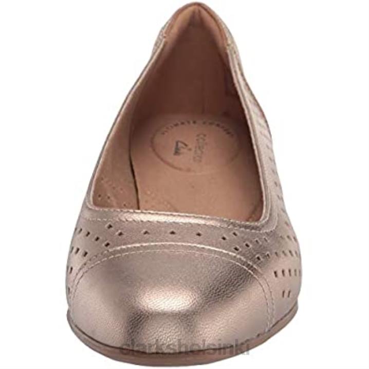 naisten Julia Cedar baletti flat clarks metallinen nahka Clarks naiset 2DHN2951 metallinen nahka