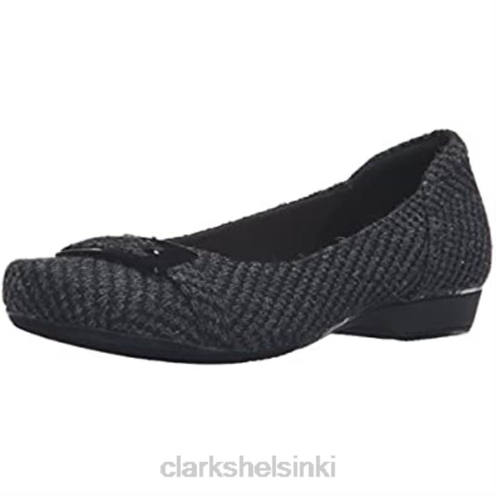 naisten blanche west flat black synteettinen clarks Clarks naiset 2DHN2166