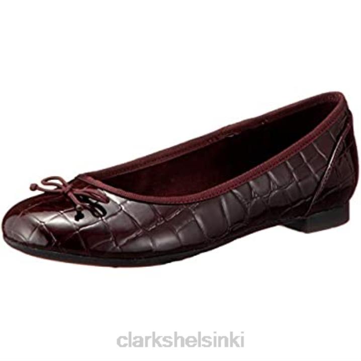 naisten couture bloom baletti flats clarks burgundy Clarks naiset 2DHN1629 viininpunainen