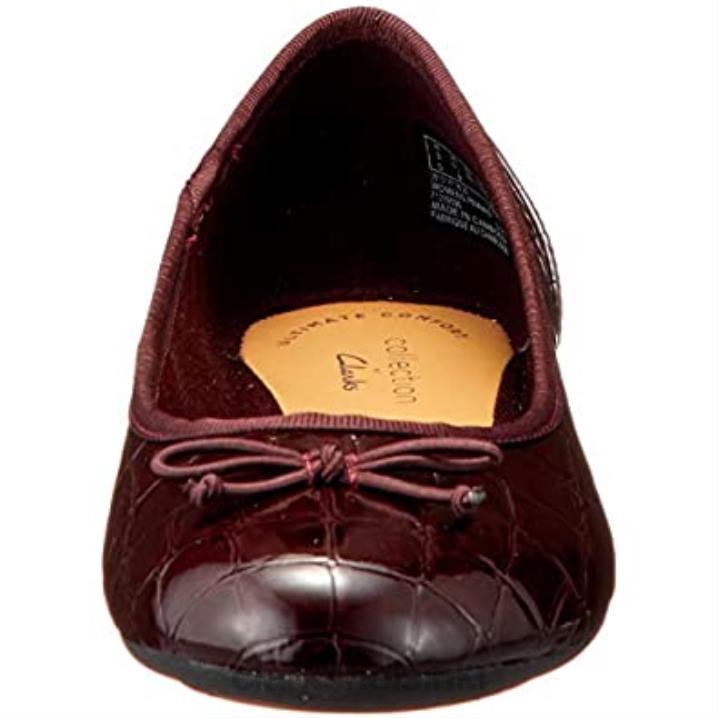 naisten couture bloom baletti flats clarks burgundy Clarks naiset 2DHN1629 viininpunainen
