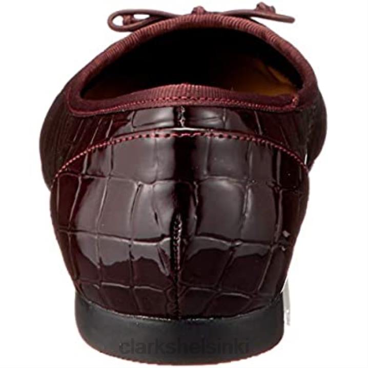 naisten couture bloom baletti flats clarks burgundy Clarks naiset 2DHN1629 viininpunainen