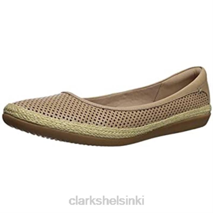 naisten danelly adira baletti litteät hiekka nahka clarks Clarks naiset 2DHN838 hiekka nahkaa