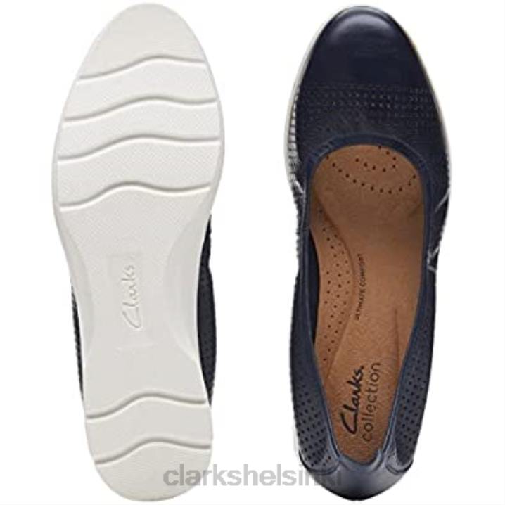 naisten jenette easy baletti flat clarks laivastonsininen nahka Clarks naiset 2DHN1391