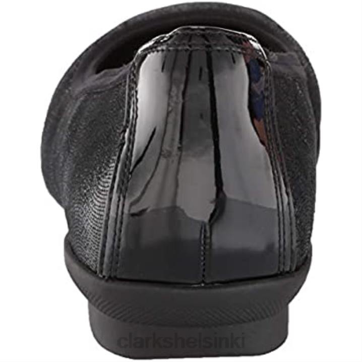 naisten sara orkidea baletti flat clarks musta nahka yhdistelmä Clarks naiset 2DHN1549