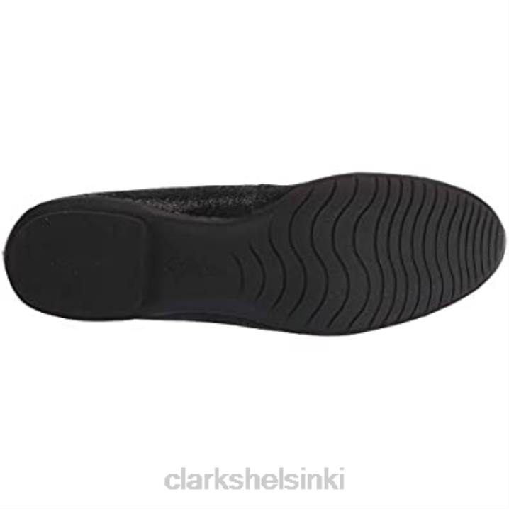 naisten sara orkidea baletti flat clarks musta nahka yhdistelmä Clarks naiset 2DHN1549