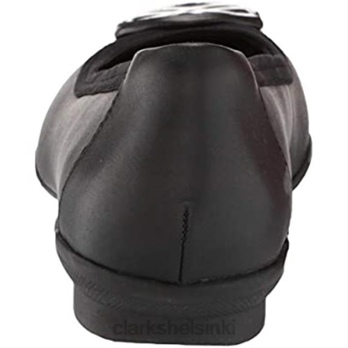 naisten sara wil matala baletti flat clarks musta nahka Clarks naiset 2DHN621 musta nahka
