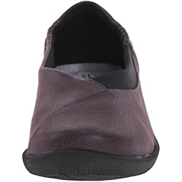 naisten sillian jetay flat clarks purppuranharmaa synteettinen nubukki Clarks naiset 2DHN2389 purppuranharmaa synteettinen nubukki