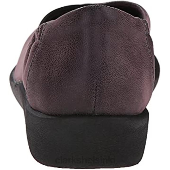 naisten sillian jetay flat clarks purppuranharmaa synteettinen nubukki Clarks naiset 2DHN2389 purppuranharmaa synteettinen nubukki