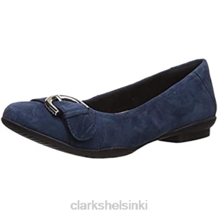 navy mokka clarks naisten neenah lark baletti tasainen Clarks naiset 2DHN187 laivastonsininen mokka