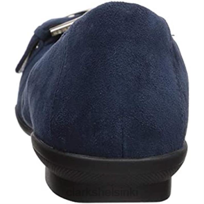 navy mokka clarks naisten neenah lark baletti tasainen Clarks naiset 2DHN187 laivastonsininen mokka