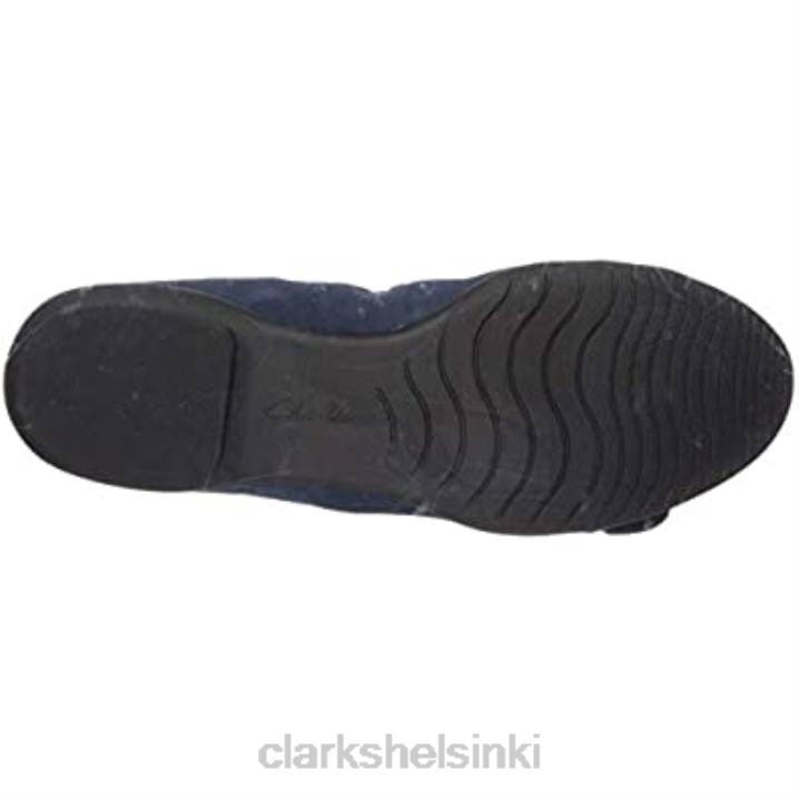 navy mokka clarks naisten neenah lark baletti tasainen Clarks naiset 2DHN187 laivastonsininen mokka