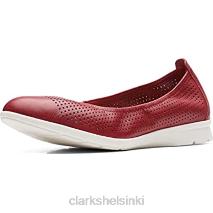 punainen papu naisten jenette ease baletti flat clarks Clarks naiset 2DHN884