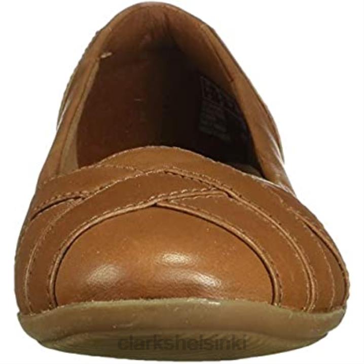 ruskea nahka naisten gracelmia baletti flat clarks Clarks naiset 2DHN1572 ruskea nahka