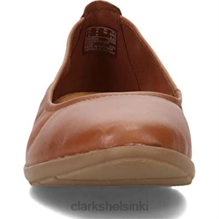 tummanruskea nahka naisten jenette easy baletti flat clarks Clarks naiset 2DHN164 tummanruskea nahka