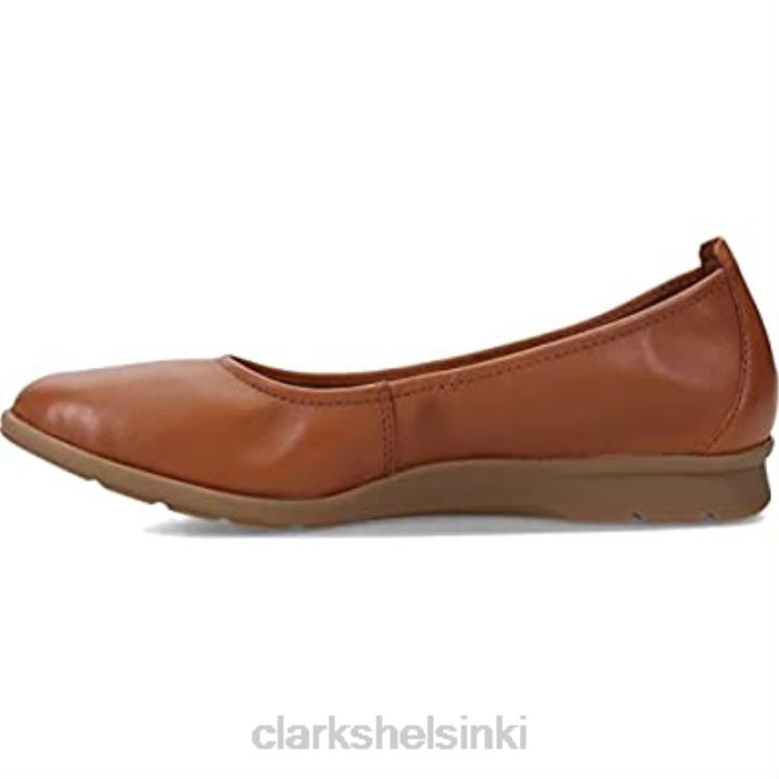 tummanruskea nahka naisten jenette easy baletti flat clarks Clarks naiset 2DHN164 tummanruskea nahka