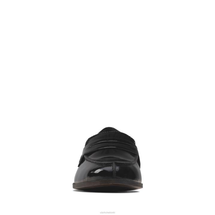 clarks black patent hamble loafer Clarks naiset 2DHN3033 musta patentti