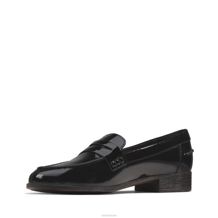 clarks black patent hamble loafer Clarks naiset 2DHN3033 musta patentti