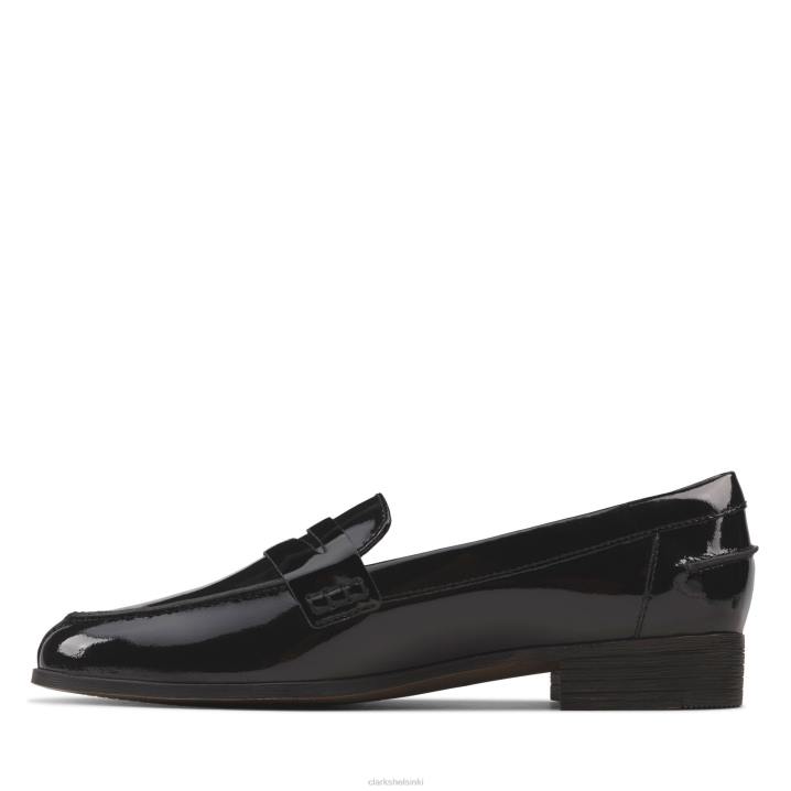 clarks black patent hamble loafer Clarks naiset 2DHN3033 musta patentti