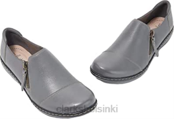 clarks harmaa nahkainen naisten ashland-palmuloafer Clarks naiset 2DHN2417