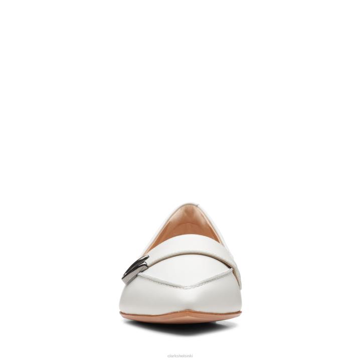 clarks laina 15 solki valkoinen nahka Clarks naiset 2DHN3410 valkoista nahkaa