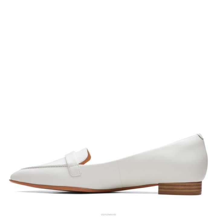 clarks laina 15 solki valkoinen nahka Clarks naiset 2DHN3410 valkoista nahkaa