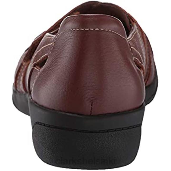 clarks mahoga ny -nahkainen naisten tulppaaniloafer Clarks naiset 2DHN2833 mahonki nahkaa