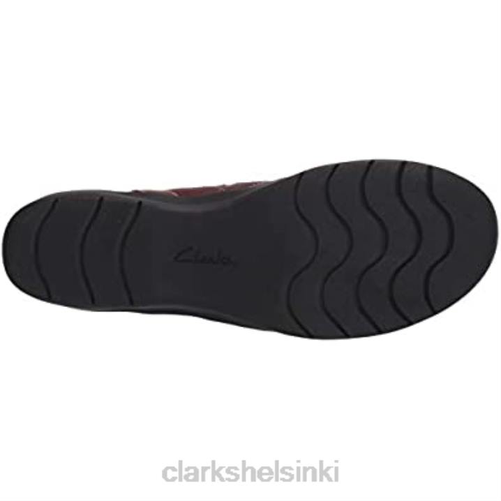 clarks mahoga ny -nahkainen naisten tulppaaniloafer Clarks naiset 2DHN2833 mahonki nahkaa