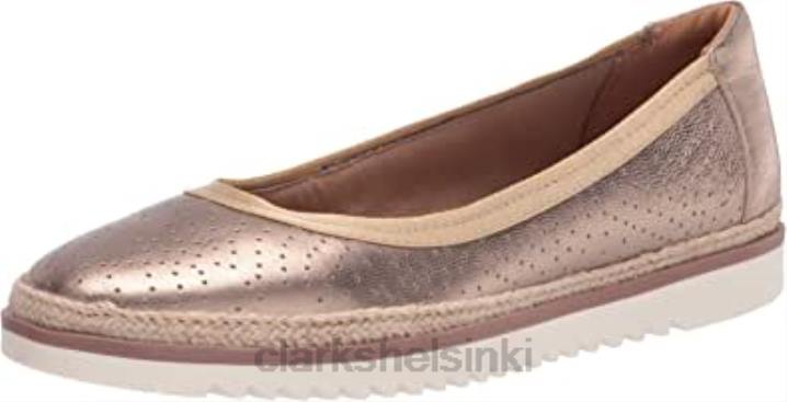 clarks naisten serena kellyn loafer litteä metallinen nahka Clarks naiset 2DHN2002 metallinen nahka