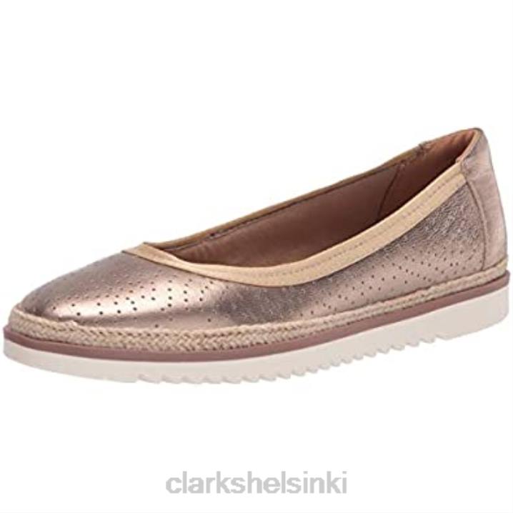 clarks naisten serena kellyn loafer litteä metallinen nahka Clarks naiset 2DHN2002 metallinen nahka