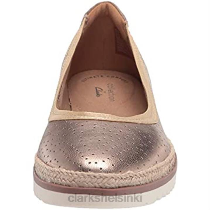 clarks naisten serena kellyn loafer litteä metallinen nahka Clarks naiset 2DHN2002 metallinen nahka