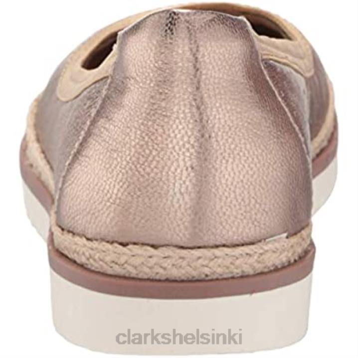 clarks naisten serena kellyn loafer litteä metallinen nahka Clarks naiset 2DHN2002 metallinen nahka