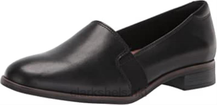 clarks naisten trish diva loafer musta nahka Clarks naiset 2DHN1322 musta nahka