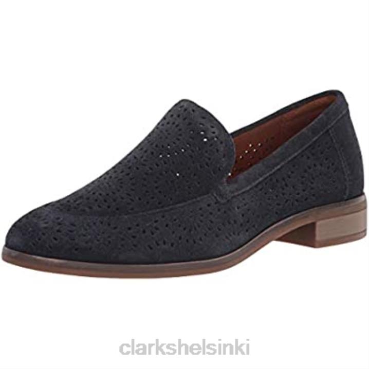 clarks navy mokkanahka naisten trish calla loafer Clarks naiset 2DHN1073 laivastonsininen mokka