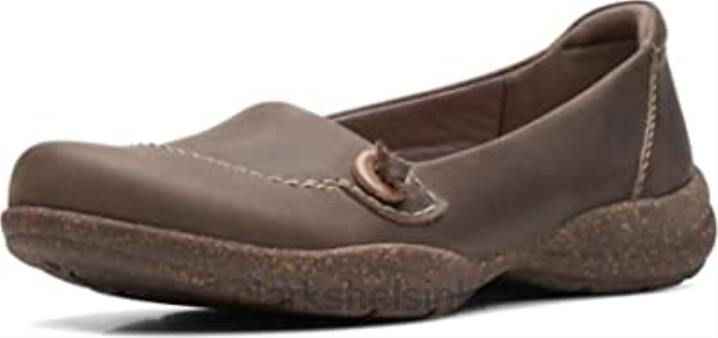 clarks tumma taupe nahkainen naisten roseville sky loafer Clarks naiset 2DHN265 tummaa taupe nahkaa