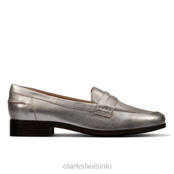 hopea metallinen clarks hamble loafer Clarks naiset 2DHN4339 hopea metalli