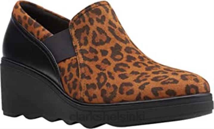 leopardikuvioinen clarks naisten sokkeloiset loaferit Clarks naiset 2DHN216 leopardi kuvio