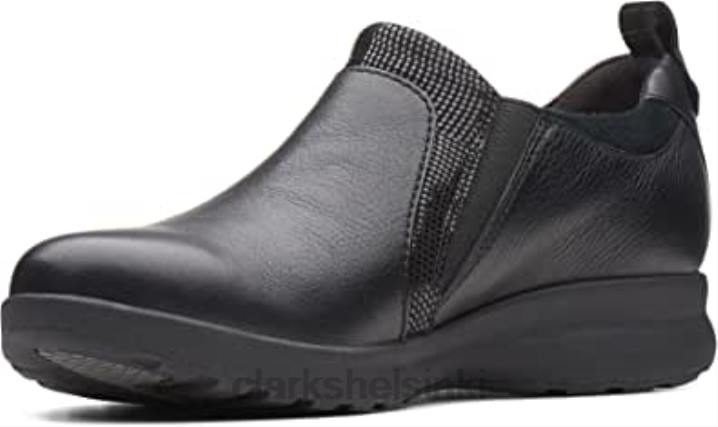musta clarks naisten un koristava vetoketjullinen loafer Clarks naiset 2DHN1411 musta