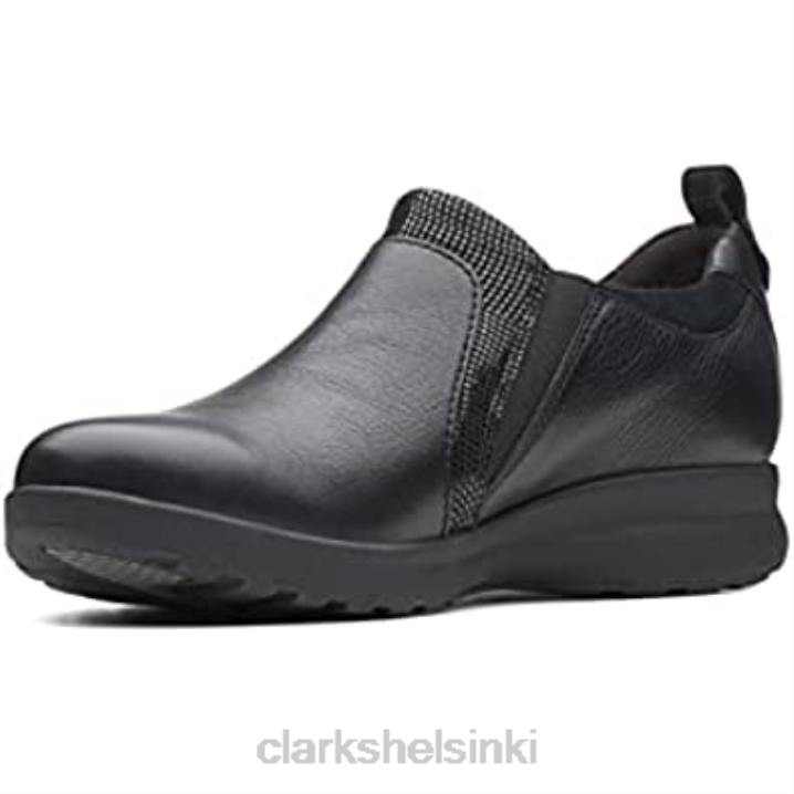 musta clarks naisten un koristava vetoketjullinen loafer Clarks naiset 2DHN1411 musta