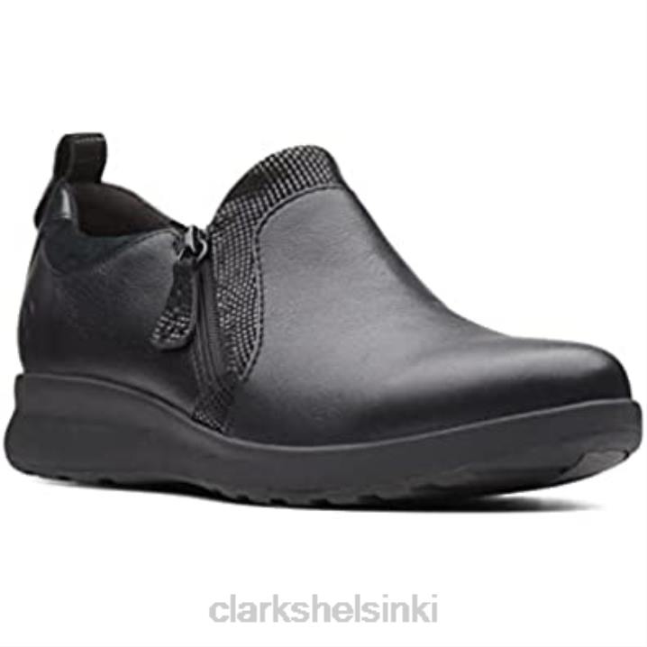 musta clarks naisten un koristava vetoketjullinen loafer Clarks naiset 2DHN1411 musta