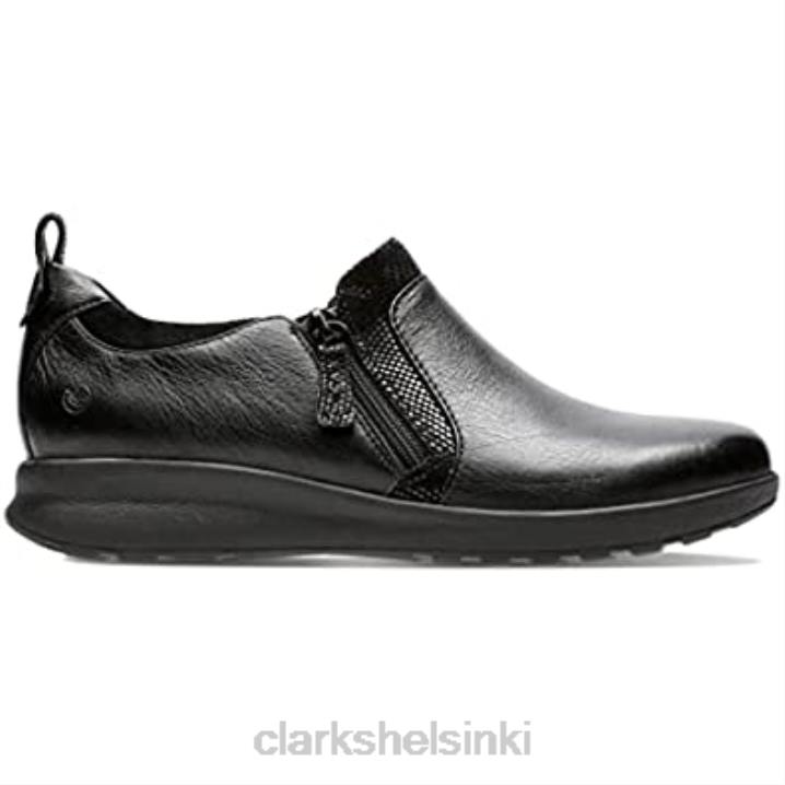 musta clarks naisten un koristava vetoketjullinen loafer Clarks naiset 2DHN1411 musta