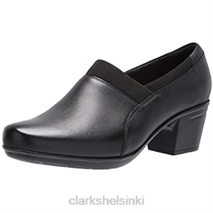 musta nahka tekstiili yhdistelmä naisten emslie summit loafer clarks Clarks naiset 2DHN2412 musta nahkatekstiiliyhdistelmä