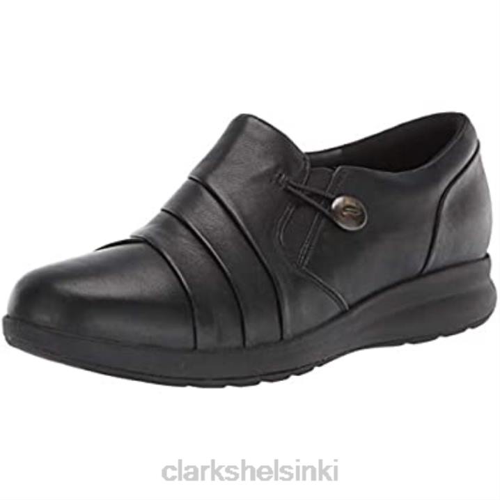musta nahkainen clarks naisten un adorn loopun adorn loop loafer Clarks naiset 2DHN2528 musta nahka